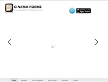 Tablet Screenshot of cinemaforms.com